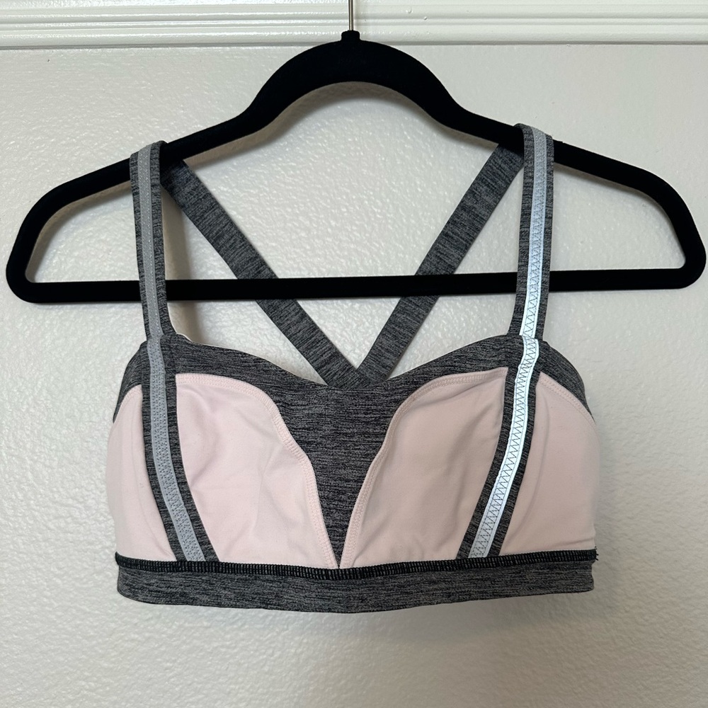 Lululemon Athletica Gray and Pink Sports Bra